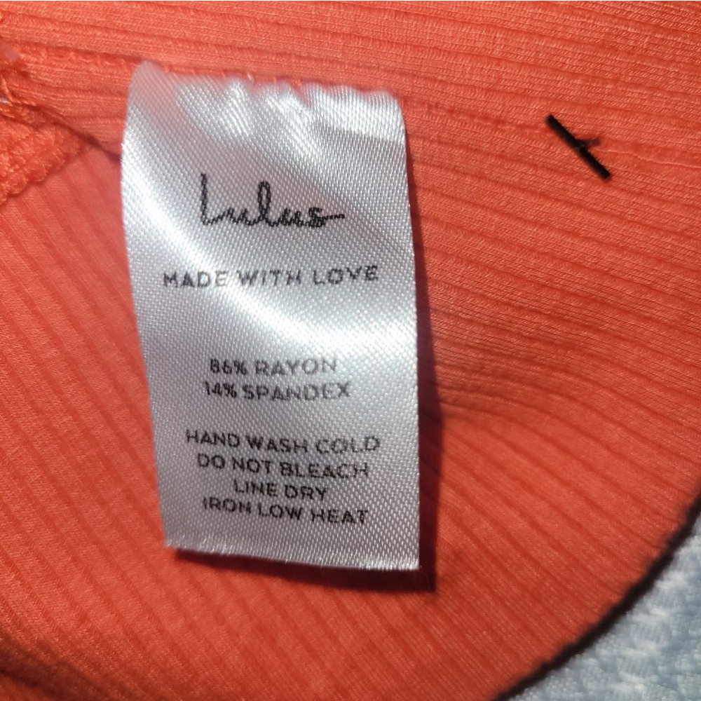 Lulus Orange Ribbed Tank Top Size M - Picture 4 of 4